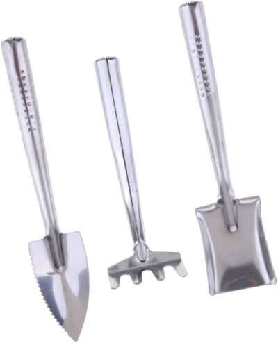 51qFwsDKoDL._AC_UF1000,1000_QL80_ Garden Tool Set 3 Pcs Stainless Steel – Premium Gardening Shovel & Rake Kit for All Gardeners - Image 3
