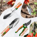 GardenWerx Gardening Hand Tool Set, 10 Pack Stainless Steel Kit with Tote Bag, Planting Accessories, and Lawn Care Tools - for Men and Women Gardeners - for Outdoor Garden Works and Yard Planting by GardenWerx - Image 4