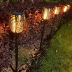 Solar Flame Torch Lights – Flickering LED, IP65 Waterproof, Auto On/Off, Warm Outdoor Lighting for Garden & Pathways