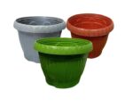 Beautiful Hanging Pots Mix Colors – 8 Attractive Plastic Hanging Planters for Home & Garden - Image 2