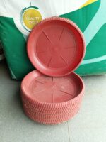 6 Inch Plant Pot Plates – Durable Plastic Saucer Tray for Indoor & Outdoor Pots (Red & Black) - Image 2