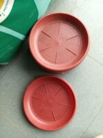 6 Inch Plant Pot Plates – Durable Plastic Saucer Tray for Indoor & Outdoor Pots (Red & Black) - Image 4