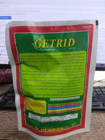 Getrid 20 SP Acetamiprid Insecticide for White Flies Aphids Thrips and Leaf Miner - Image 2