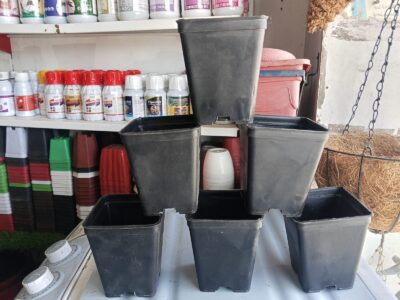 5 Pcs Square Black Plastic Pots 4x5 Inch – Nursery Pots for Indoor & Outdoor Plants - Image 6