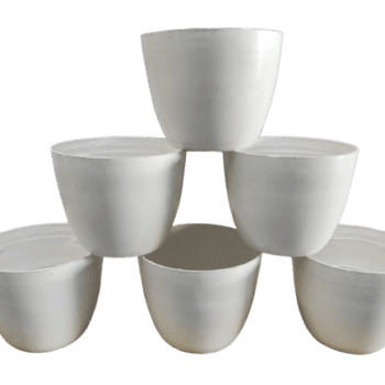 5 Pcs White Small Plastic Succulent Pots